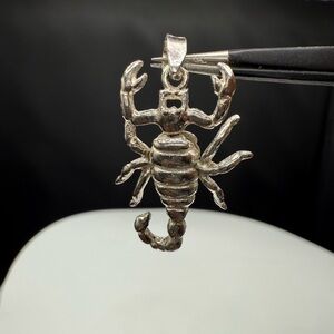 Handmade Solid Sterling Silver Scorpion Pendant | Articulated Limbs | 1.27”